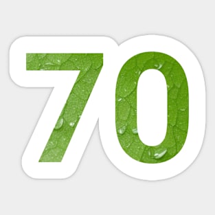 70 celebration day with nature Sticker